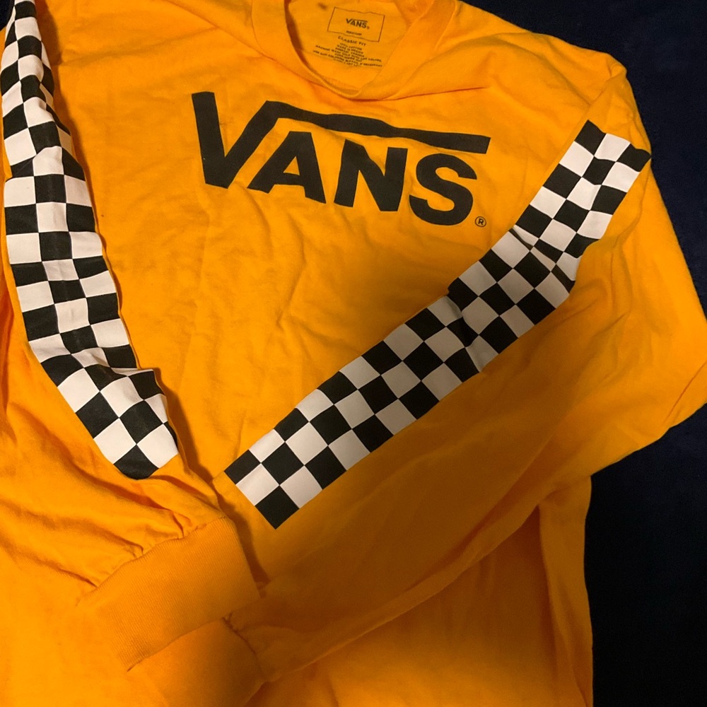 Vans Golden Long Sleeve with Checkered Pattern